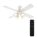 シーリングファン 4灯 10畳 4灯 10畳 LEDライト リビング照明 天井照明 リモコン付き カフェ風 風向き調整 インテリア   ぼん家具