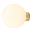 ブラケットライト 1灯 丸型 ブラケットライト 球状 乳白 ガラス玉 ウォールランプ 壁掛けライト ウォールライト 内玄関 廊下 洗面所 階段 寝室 トイレ ライト 照明 noji ノジー noji