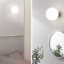 ブラケットライト 1灯 丸型 ブラケットライト 球状 乳白 ガラス玉 ウォールランプ 壁掛けライト ウォールライト 内玄関 廊下 洗面所 階段 寝室 トイレ ライト 照明 noji ノジー noji