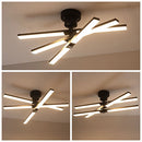 シーリングライト シャンデリア LED一体型 シーリングライト LED 8畳 3600lm 6灯 多灯 調光 調色 リモコン リビング LEDシーリングライト 天井照明 フラット おしゃれ アーム可動式 スチール ぼん家具