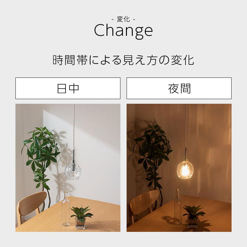 ゆらめき　ガラス製　ペンダントライト
