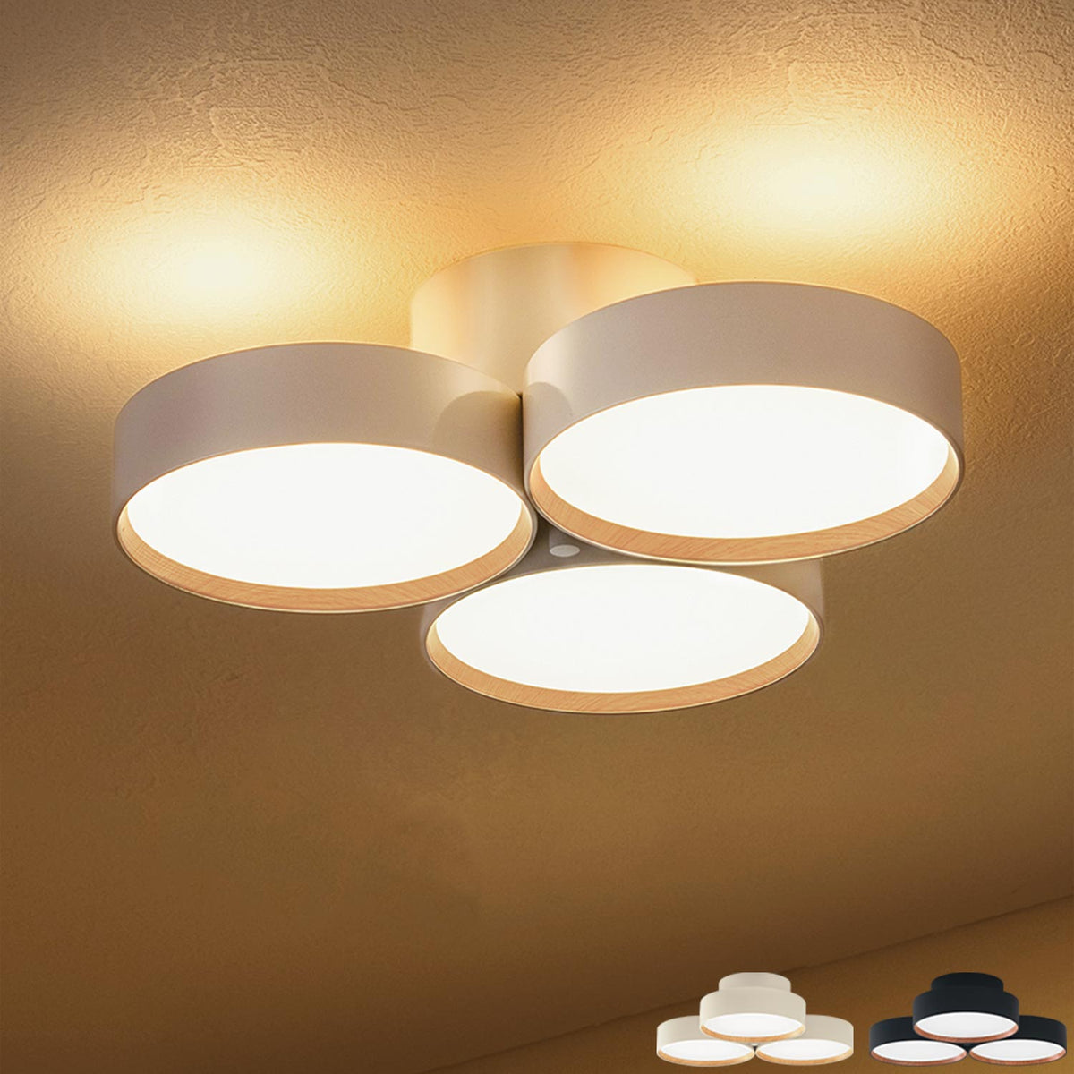 ぼん家具 シーリングライト LED一体型 フラットタイプ 円形 おしゃれ