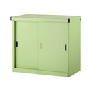 カラフル物置〔小〕 屋外収納庫 物置 スチール物置 小型 屋外 おしゃれ スチール 棚 大容量 鍵付き 倉庫 庭 ベランダ 防錆 防水 引き戸 スライド DIY 防災用品 収納 ぼん家具