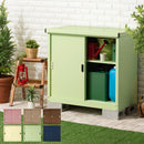 カラフル物置〔小〕 屋外収納庫 物置 スチール物置 小型 屋外 おしゃれ スチール 棚 大容量 鍵付き 倉庫 庭 ベランダ 防錆 防水 引き戸 スライド DIY 防災用品 収納 ぼん家具