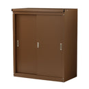 カラフル物置〔中〕 屋外収納庫 物置 スチール物置 小型 屋外 おしゃれ スチール 棚 大容量 鍵付き 倉庫 庭 ベランダ 防錆 防水 引き戸 スライド DIY 防災用品 収納 ぼん家具