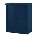 カラフル物置〔中〕 屋外収納庫 物置 スチール物置 小型 屋外 おしゃれ スチール 棚 大容量 鍵付き 倉庫 庭 ベランダ 防錆 防水 引き戸 スライド DIY 防災用品 収納 ぼん家具