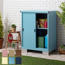 カラフル物置〔中〕 屋外収納庫 物置 スチール物置 小型 屋外 おしゃれ スチール 棚 大容量 鍵付き 倉庫 庭 ベランダ 防錆 防水 引き戸 スライド DIY 防災用品 収納 ぼん家具