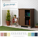 カラフル物置〔中〕 屋外収納庫 物置 スチール物置 小型 屋外 おしゃれ スチール 棚 大容量 鍵付き 倉庫 庭 ベランダ 防錆 防水 引き戸 スライド DIY 防災用品 収納 ぼん家具