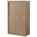 カラフル物置〔縦仕切り〕 屋外収納庫 物置 おしゃれ 大型 スチール 収納 棚 倉庫 防水 防さび 屋外 DIY 庭 ガーデン ロッカー 引き戸 スライド ガレージ 工具 コンテナ 縦型 ぼん家具