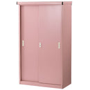 カラフル物置〔縦仕切り〕 屋外収納庫 物置 おしゃれ 大型 スチール 収納 棚 倉庫 防水 防さび 屋外 DIY 庭 ガーデン ロッカー 引き戸 スライド ガレージ 工具 コンテナ 縦型 ぼん家具