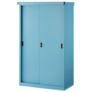 カラフル物置〔縦仕切り〕 屋外収納庫 物置 おしゃれ 大型 スチール 収納 棚 倉庫 防水 防さび 屋外 DIY 庭 ガーデン ロッカー 引き戸 スライド ガレージ 工具 コンテナ 縦型 ぼん家具