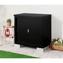 物置〔小〕 屋外収納庫 スチール物置 小型 屋外 ベランダ 物置 棚 大容量 鍵付き 倉庫 庭 雨よけ 日よけ 錆 防水 家庭用収納庫 引き戸 スライド DIY スチール収納 丈夫 外置 ぼん家具