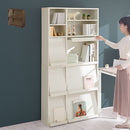 ディスプレイラック ディスプレイラック フラップチェスト 本棚 扉付き コミックラック 収納 おしゃれ 木製 ブックシェルフ スリム A4 雑誌 漫画 省スペース 北欧 ぼん家具