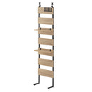 つっぱり式ウォールラック〔幅45cm〕 突っ張り棚 突っ張りラック スリム 壁面収納 ウォールラック おしゃれ ディスプレイシェルフ 木製 北欧 幅45 飾り棚 間仕切り 天井つっぱり ぼん家具