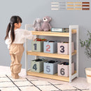 オープンラック おもちゃ収納 おもちゃ箱 収納 おもちゃ お片付けラック 3段 絵本棚 こども部屋 オープンシェルフ マガジンラック リビング ベビー キッズ家具 本棚 ぼん家具