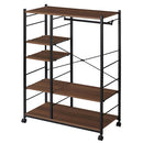 ハンガーラック〔ロータイプ〕 マルチハンガーラック ロータイプ 可動棚 キャスター付き 衣類 収納 ランドセル ぼん家具