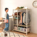 ハンガーラック〔ロータイプ〕 マルチハンガーラック ロータイプ 可動棚 キャスター付き 衣類 収納 ランドセル ぼん家具