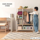 ハンガーラック〔ロータイプ〕 マルチハンガーラック ロータイプ 可動棚 キャスター付き 衣類 収納 ランドセル ぼん家具