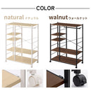 ハンガーラック〔ロータイプ〕 マルチハンガーラック ロータイプ 可動棚 キャスター付き 衣類 収納 ランドセル ぼん家具