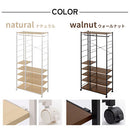 ハンガーラック〔ハイタイプ〕 ハンガーラック 約 高さ182 幅88 奥行40 コート掛け ワードローブ コートハンガー おしゃれ ハイタイプ スチール 棚板 木製 キャスター付 衣類ラック ぼん家具