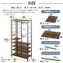 ハンガーラック〔ハイタイプ〕 ハンガーラック 約 高さ182 幅88 奥行40 コート掛け ワードローブ コートハンガー おしゃれ ハイタイプ スチール 棚板 木製 キャスター付 衣類ラック ぼん家具
