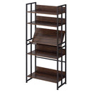 スチールラック オープンシェルフ 5段 幅70 棚 ラック オープンラック スリム 収納ラック 収納棚 おしゃれ アイアンラック 風 リビング 収納 本棚 木製 スチール ぼん家具