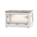 折りたたみ収納ボックス 扉付き ロック付き 5面開き クリア コンテナボックス ぼん家具