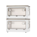 折りたたみ収納ボックス 扉付き ロック付き 5面開き クリア コンテナボックス ぼん家具