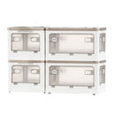 折りたたみ収納ボックス 扉付き ロック付き 5面開き クリア コンテナボックス ぼん家具