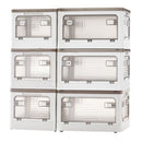 折りたたみ収納ボックス 扉付き ロック付き 5面開き クリア コンテナボックス ぼん家具