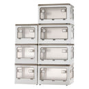 折りたたみ収納ボックス 扉付き ロック付き 5面開き クリア コンテナボックス ぼん家具