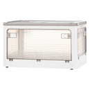 折りたたみ収納ボックス 扉付き ロック付き 5面開き クリア コンテナボックス ぼん家具