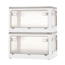 折りたたみ収納ボックス 扉付き ロック付き 5面開き クリア コンテナボックス ぼん家具