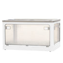 折りたたみ収納ボックス 扉付き ロック付き 5面開き クリア コンテナボックス ぼん家具