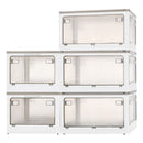 折りたたみ収納ボックス 扉付き ロック付き 5面開き クリア コンテナボックス ぼん家具