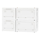 収納ボックス 収納ケース キャスター付 折りたたみ 収納ボックス ミニテーブル 窓付 5面開き 扉付 ロック付 おしゃれ 収納箱 スタッキング ぼん家具