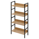 オープンラック L字棚 木製×スチール