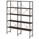 大容量 オープン スチールラック 4段 2列