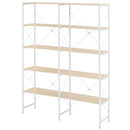 大容量 オープン スチールラック 4段 2列