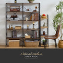 大容量 オープン スチールラック 4段 2列