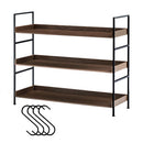 オープンラック 3段 L字棚 中段可動棚