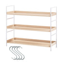 オープンラック 3段 L字棚 中段可動棚