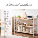 オープンラック 3段 L字棚 中段可動棚