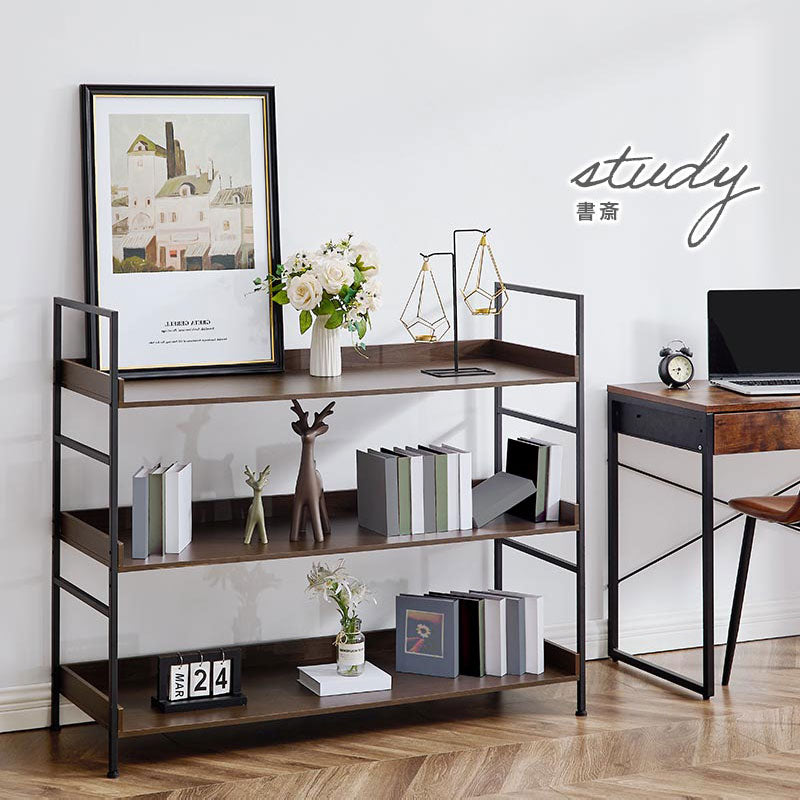 オープンラック 3段 L字棚 中段可動棚