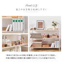 オープンラック 3段 L字棚 中段可動棚