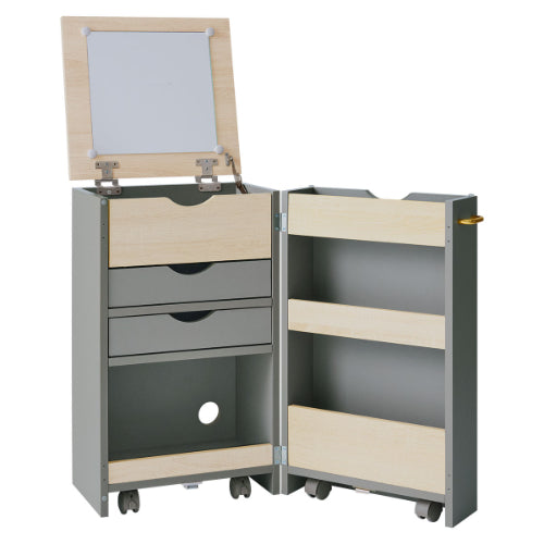 大容量収納 ドレッサーワゴン ミラー ドレッサー おしゃれ Toffy