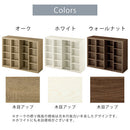 スライド本棚〔幅120cm〕 本棚 スライド 4段 可動棚  前後 2列 木目調 ラック コミック 漫画 大容量 収納棚 ぼん家具