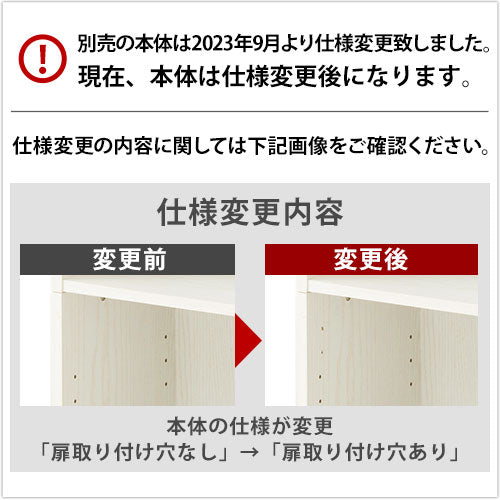 シンプル木製ラック追加扉〔幅440・幅900〕