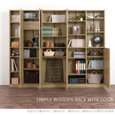 シンプル木製ラック〔扉付き〕