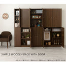 シンプル木製ラック〔扉付き〕